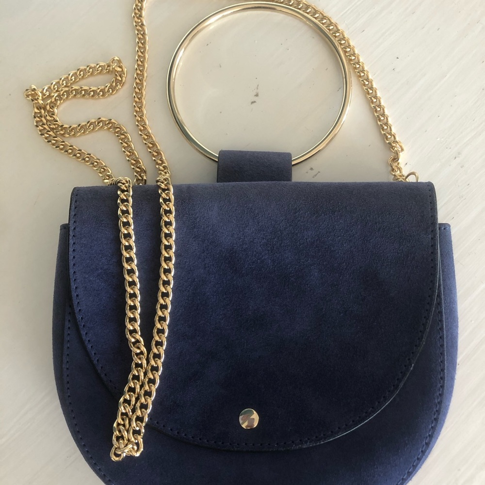 Blue suede Theory Whitney crossbody - Picture 3 of 10